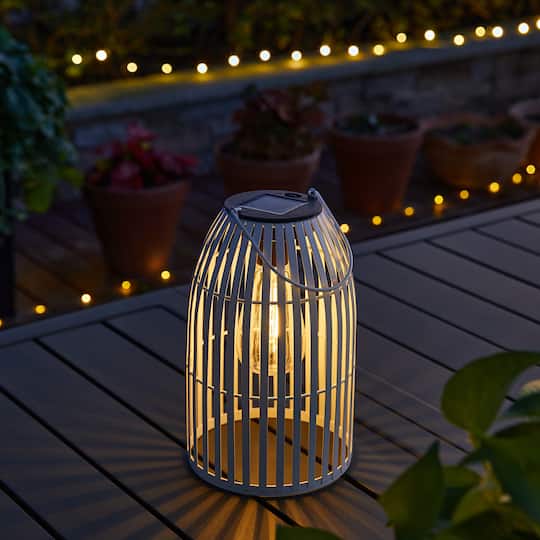 Glitzhome® 10" Woven Solar Powered Outdoor Hanging Lantern
